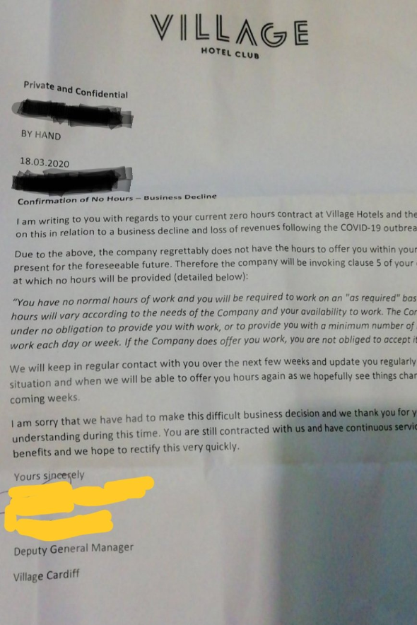 zero hours at Village Hotels